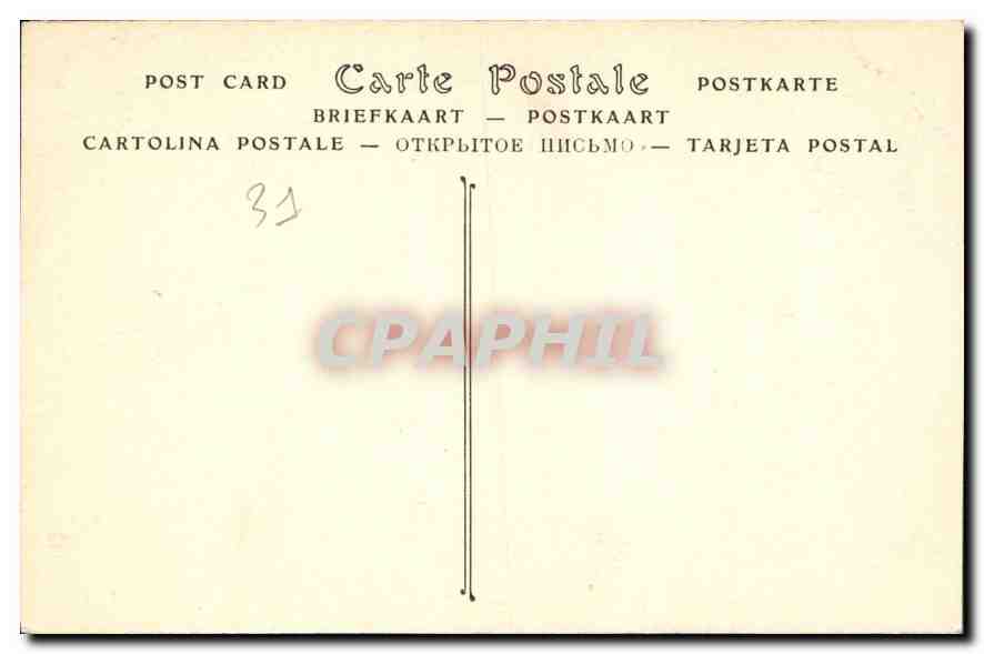 CPA Toulouse le Capitole la Salle des Illustres  — Verso
