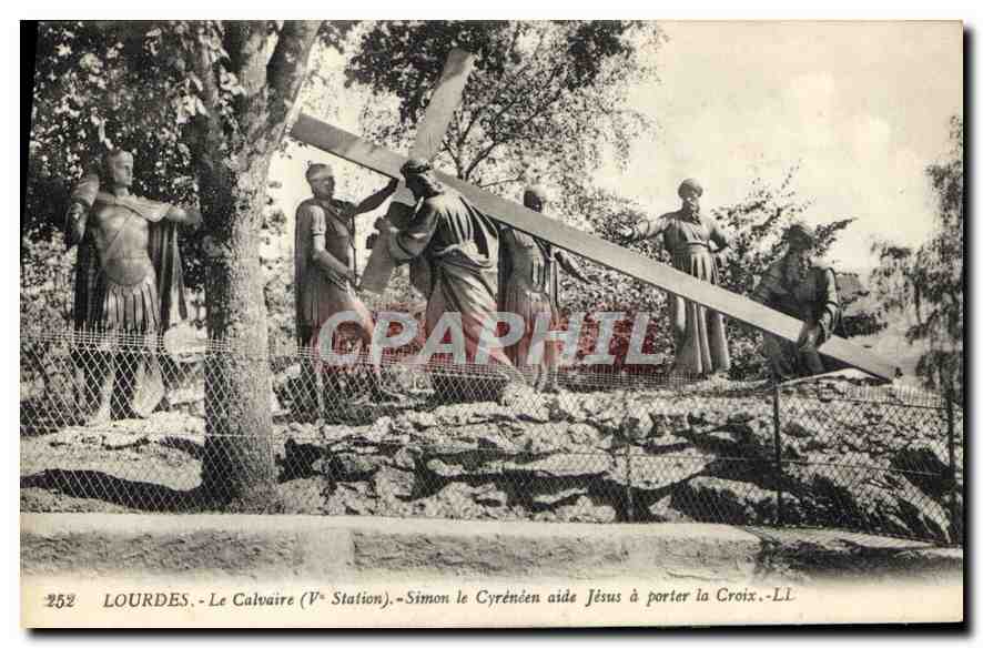 CPA Lourdes le Calvaire V Station 
