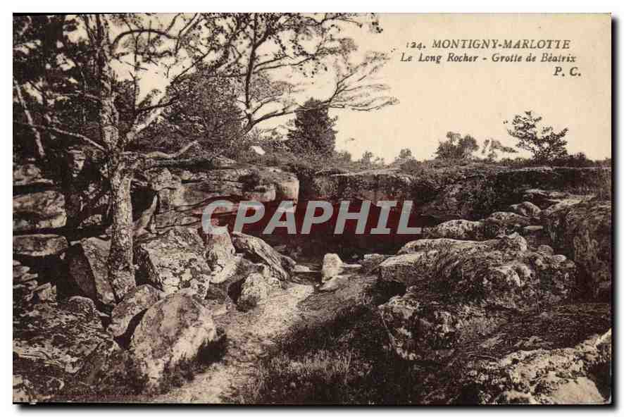 CPA Montigny Marlotte Le Long Rocher Grotte de Beatrix 