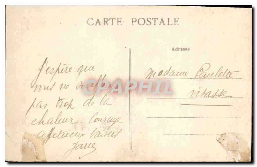 CPA Montigny Marlotte Le Long Rocher Grotte de Beatrix  — Rückseite