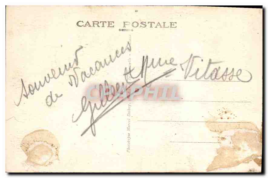 CPA Biarritz Vue generale sur le rocher de la Vierge  — Verso