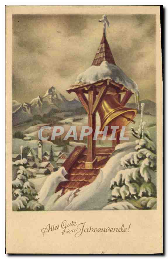CPA Bonne annee Cloche