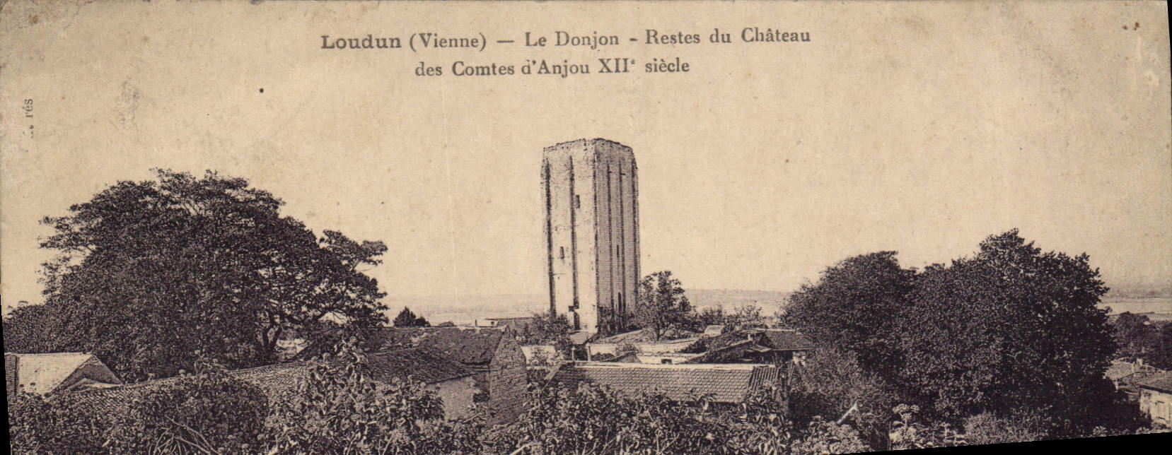 CPA Loudun Vienne Le Donjon Restes du Chateau 