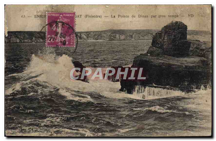 CPA Finistere La Pointe de Dinan par gros temps 