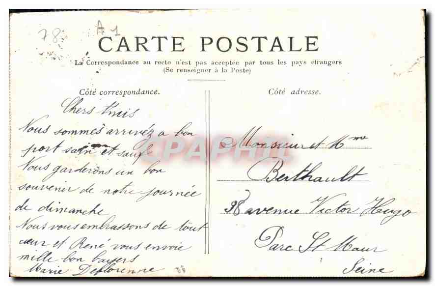 CPA Versailles Le Hameau au Petit Trianon  — Verso