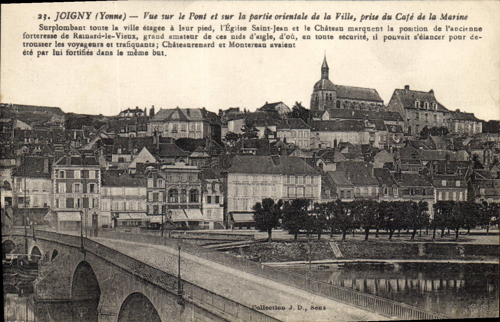 CPA Joigny Yonne Vue sur le Pont et sur la partie orientale de la Ville 