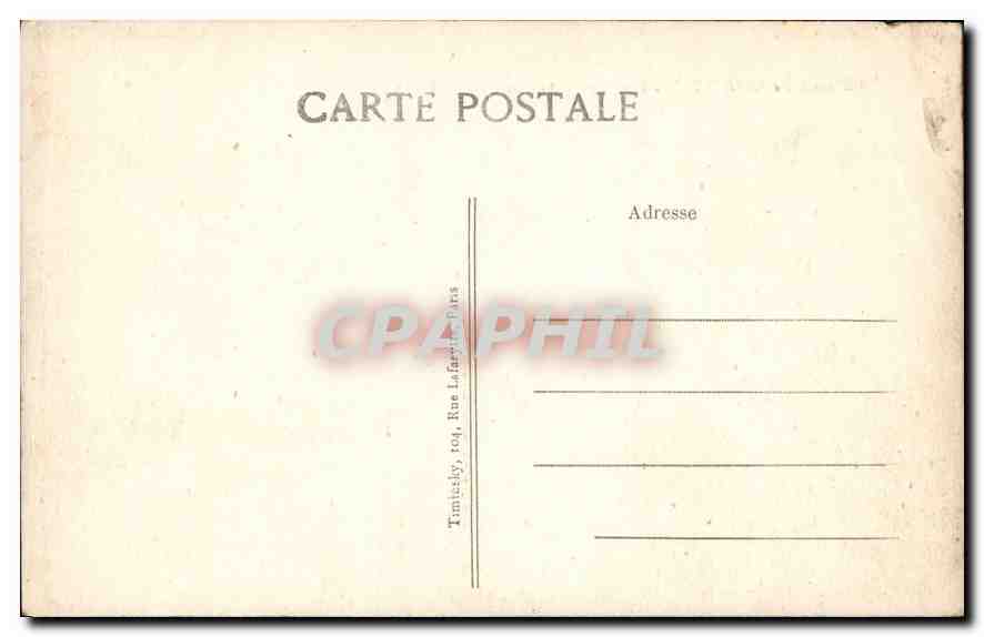 CPA Chateau de Chantilly L'lle d'Amour  — Rückseite