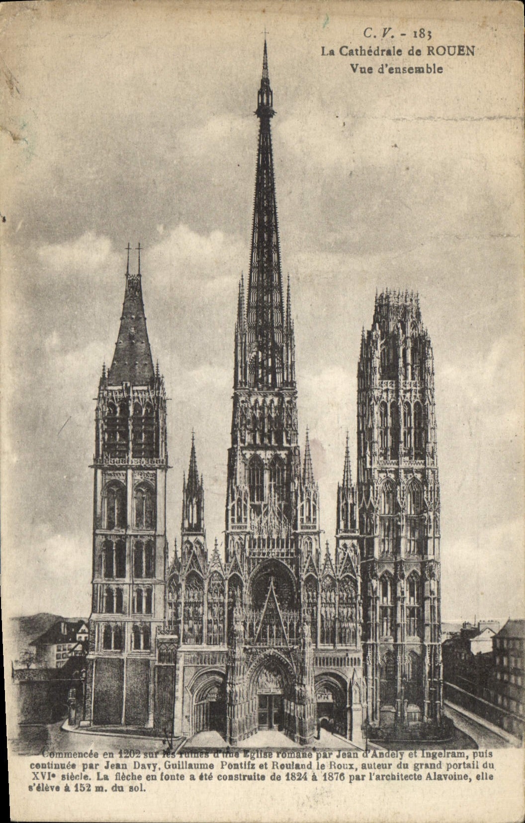CPA La Cathedrale de Rouen Vue d'ensemble 