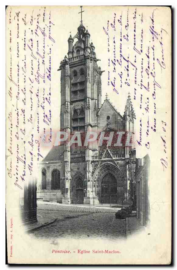 CPA Pontoise Eglise Saint Maclou 