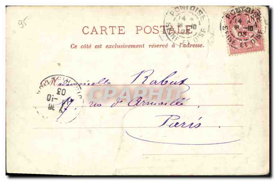 CPA Pontoise Eglise Saint Maclou  — Back