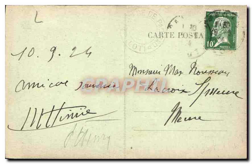 CPA Puits de Padirac Lot Le pas du crocodile amont  — Verso