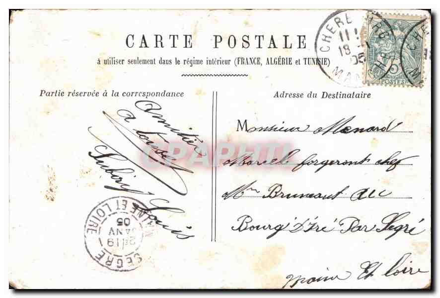 CPA Paris La Colonne Vendome  — Verso