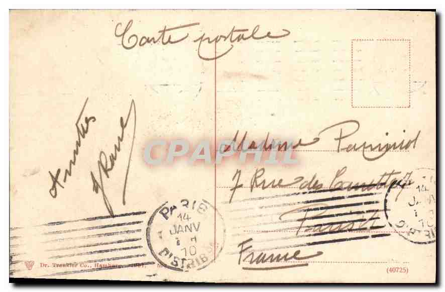 CPA Hamburg  — Rückseite
