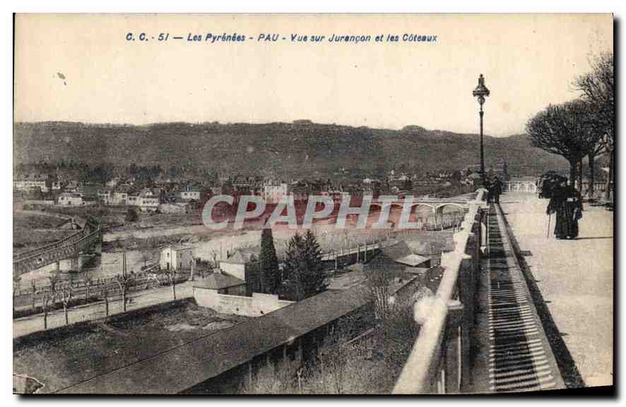 CPA Pau Vue sur Jurancon et les Coteaux 