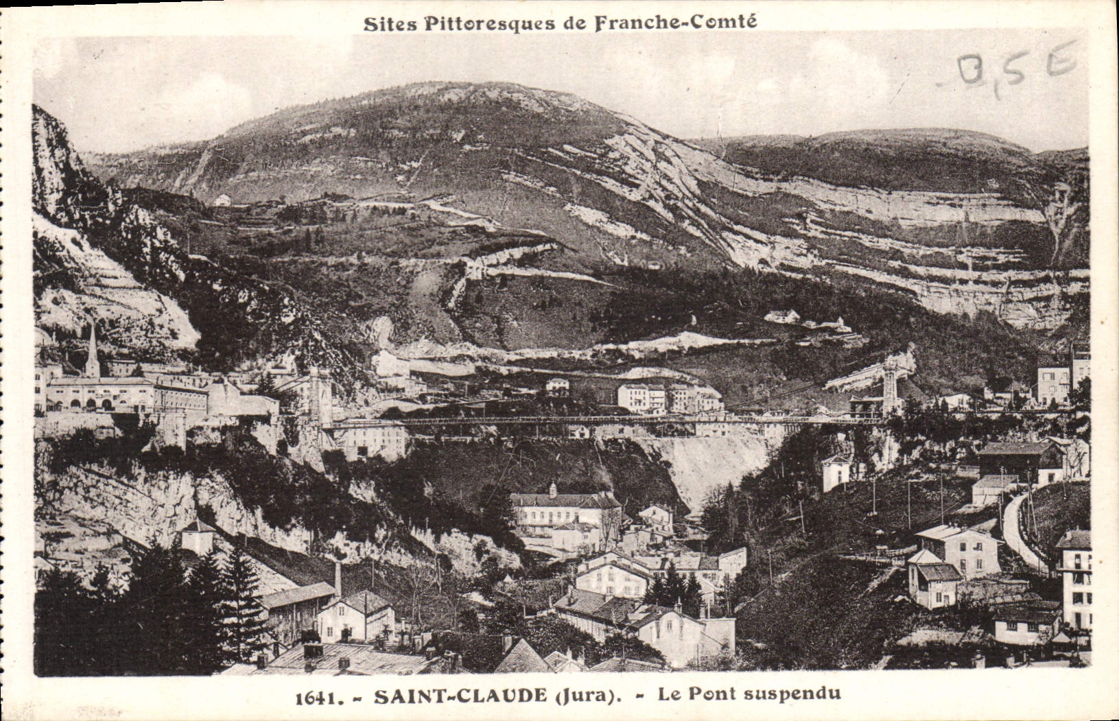 CPA Saint Claude Jura Le Pont suspendu 