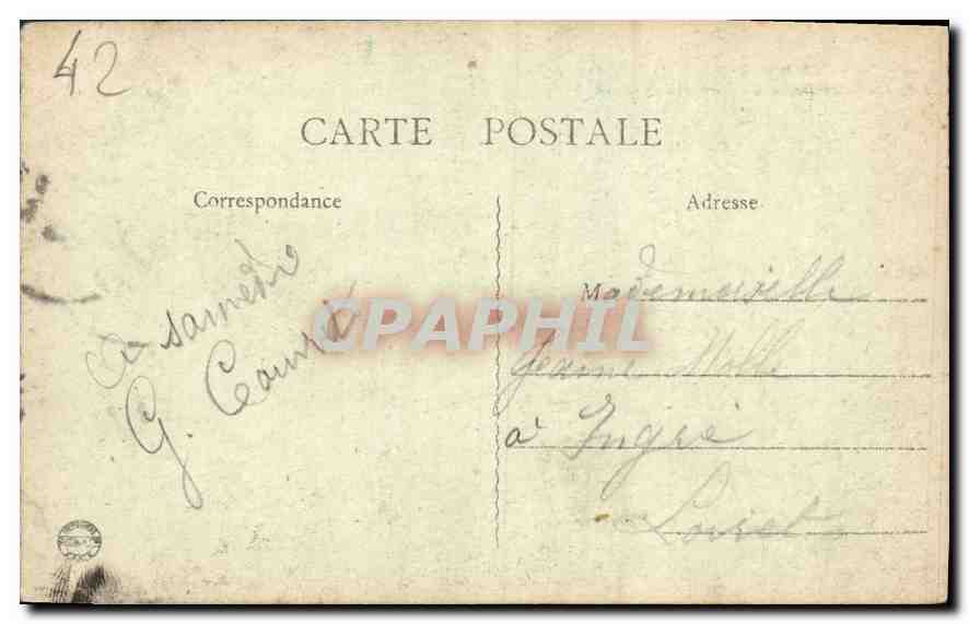 CPA Roanne Loire Eglise Notre Dame des Victoires  — Rückseite