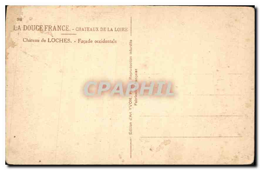 CPA Chateaux de la Loire Chateau de Loches Facade occidentale  — Rückseite