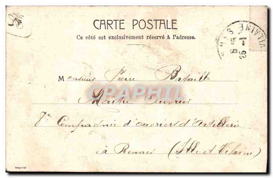 CPA Paris Pont des Arts et l'Institut de France Elixir Combier — Rückseite