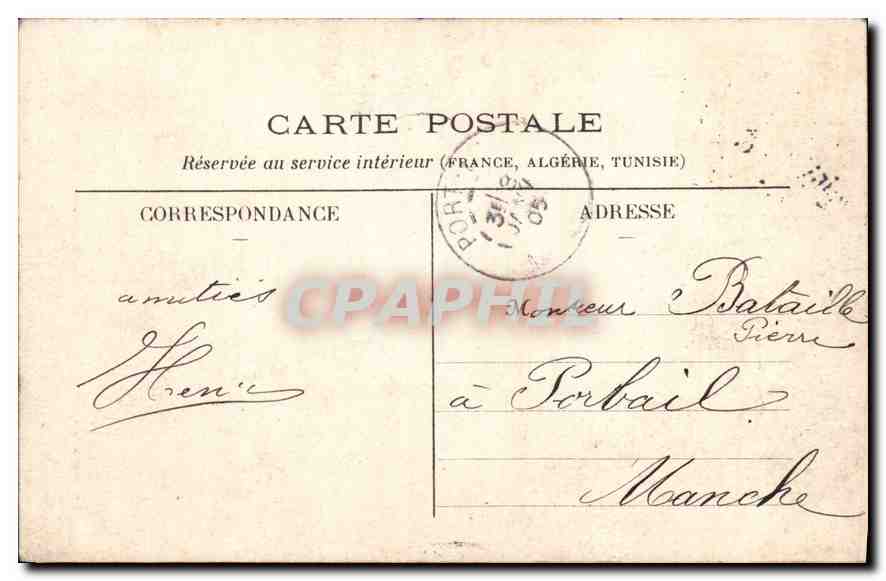 CPA Paris Arenes de Lutee Rue Monge  — Rückseite