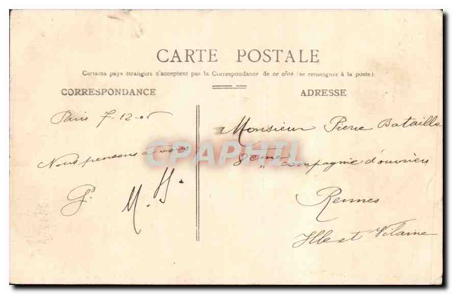 Paris — Quai de l'Hôtel-de-Ville — C. J. 138 — Rückseite