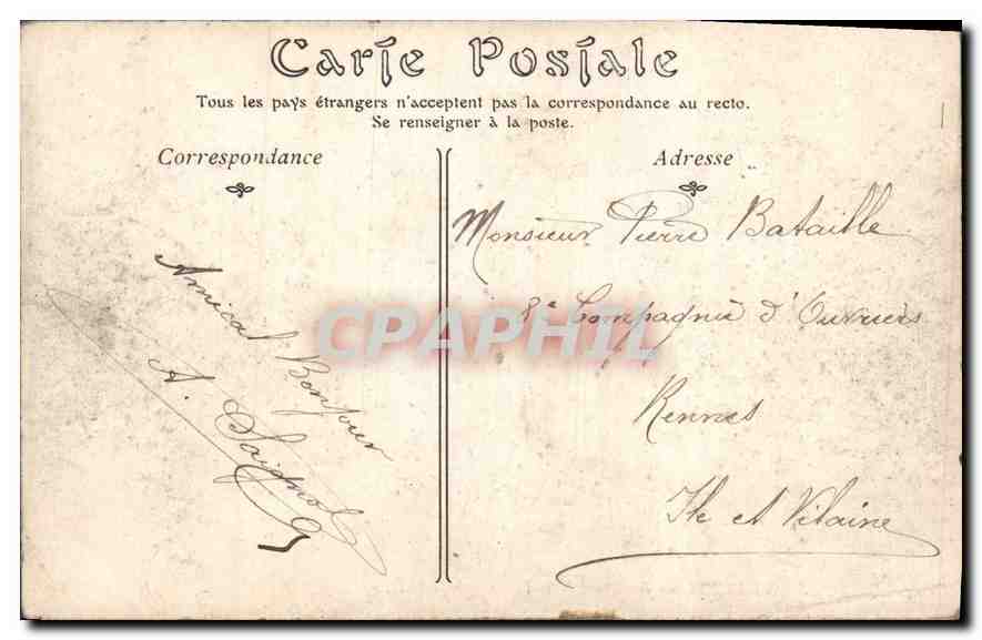 CPA Saint Denis Boulevard Felix Faure  — Rückseite