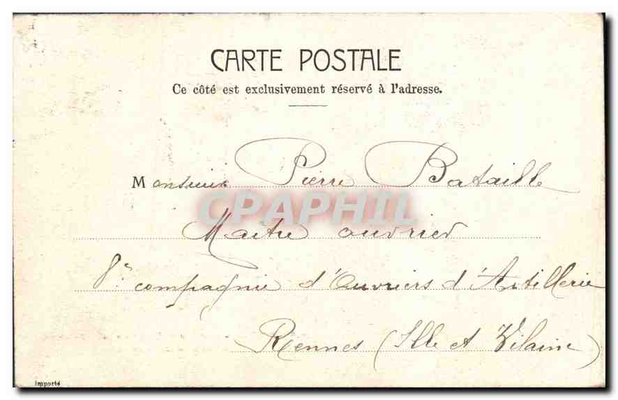 CPA Paris Pont au Change et le Theatre Sarah Bernhardt  — Rückseite
