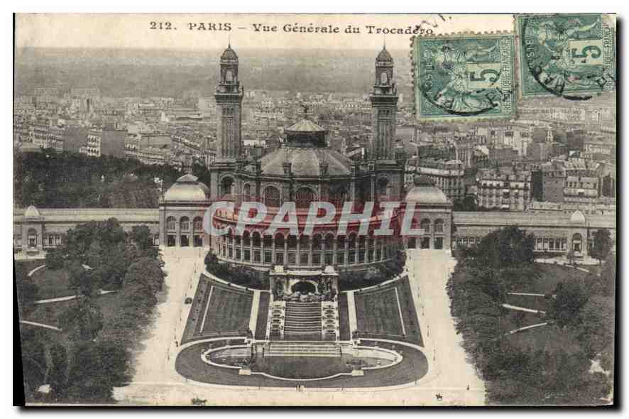 CPA Paris Vue Generale du Trocadero 