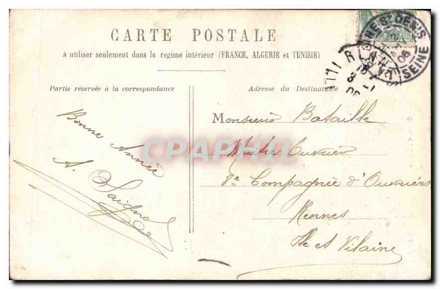 CPA Paris Gare de Lyon  — Rückseite