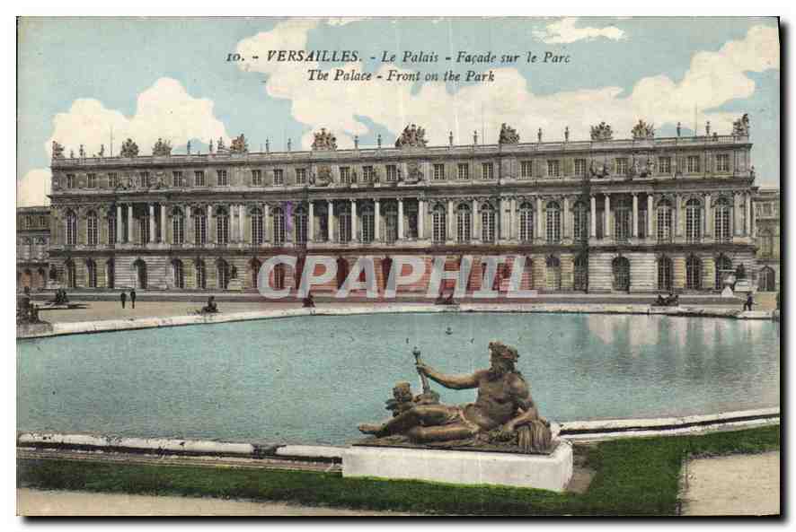 CPA Versailles Le Palais Facade sur le Parc 