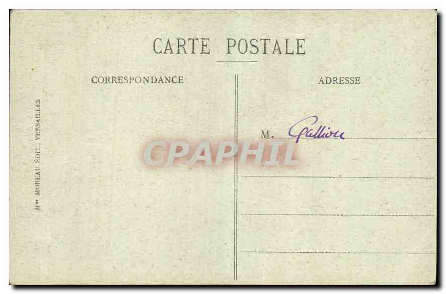 Palais de VERSAILLES — La Galerie des Batailles — éditeur Moreau, n°5 — Verso