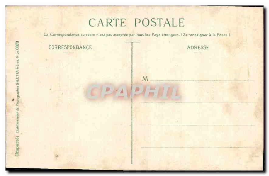 Monte-Carlo - Salle du Trente-Quarante — Édition Gilletta, n° 706 — Verso
