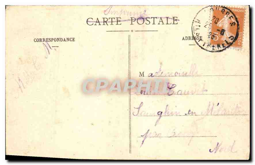 CPA Lourdes Le Calvaire Breton et la Basilique  — Verso