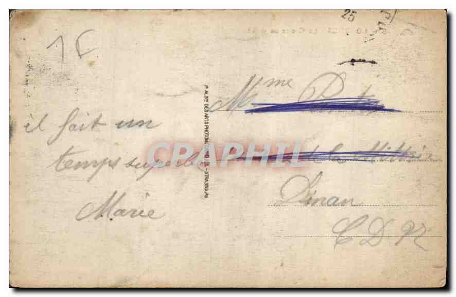 CPA Lourdes La Grotte en 1858  — Verso