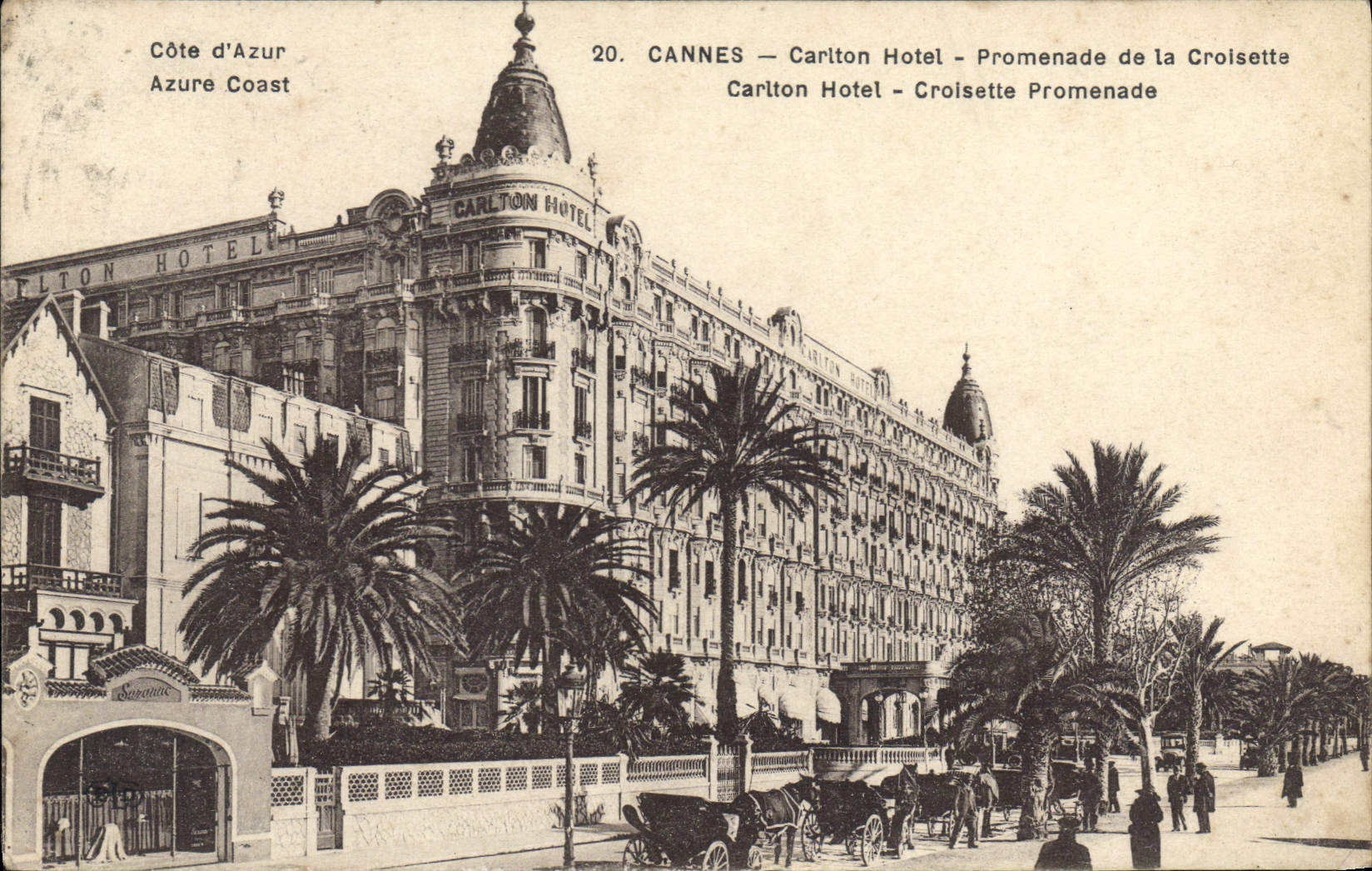 Cannes — Carlton Hotel — Promenade de la Croisette — Edition Tairraz, Nice