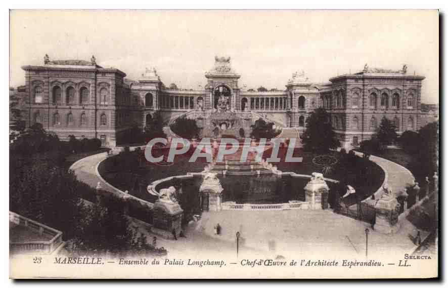 Marseille — Ensemble du Palais Longchamp — Chef-d'Œuvre de l'Architecte Espérandieu — SELECTA