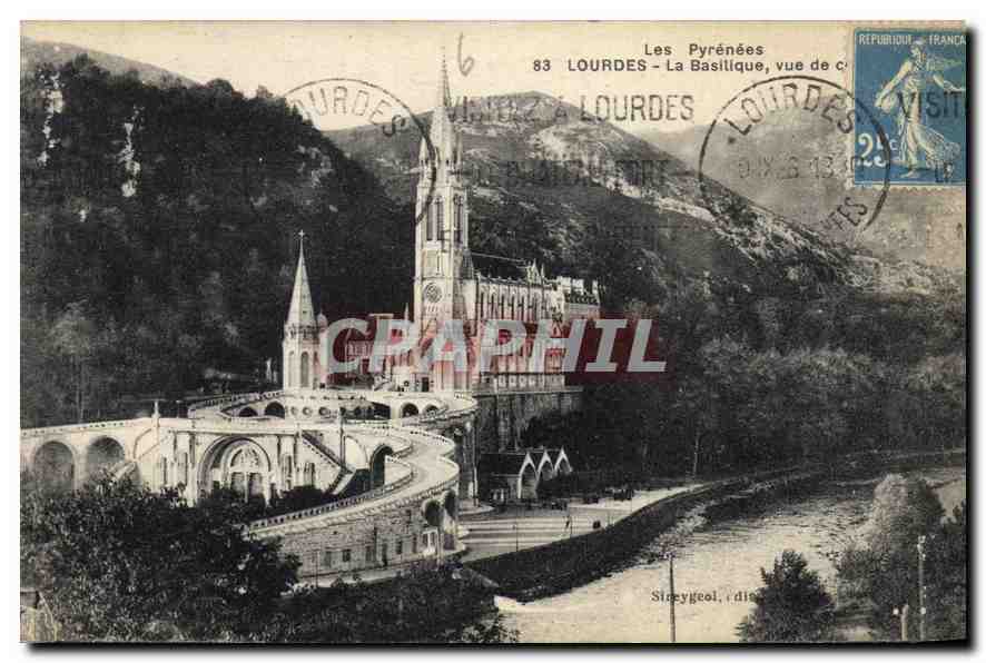 CPA Lourdes La Basilique 