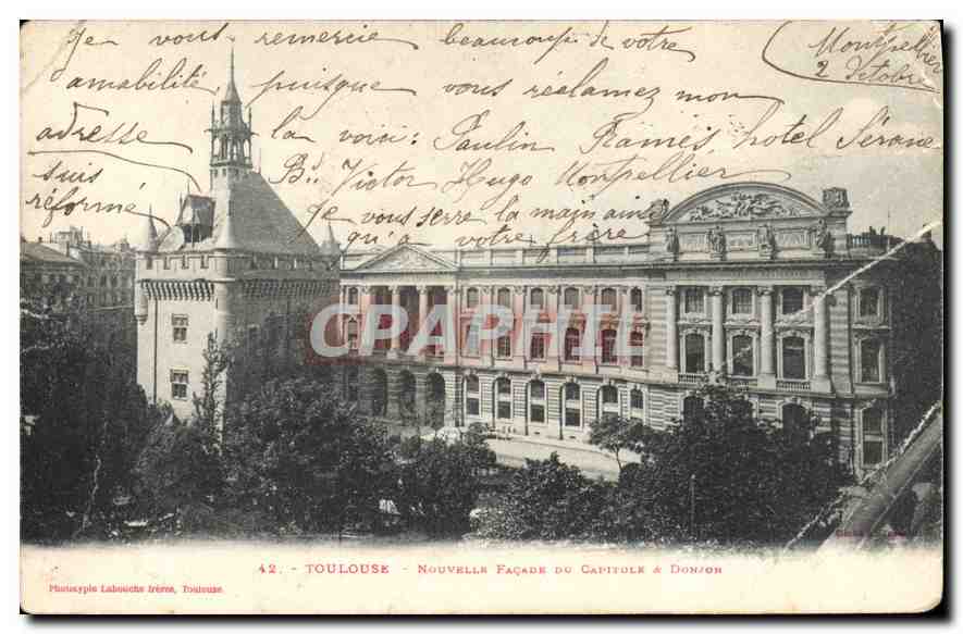 CPA Toulouse Nouvelle Facade du Capitole Donjon 