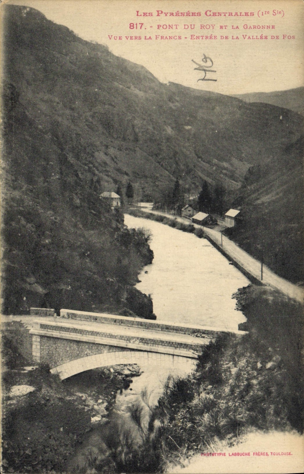 CPA Pont du Roy et la Garonne Vue vers la France 