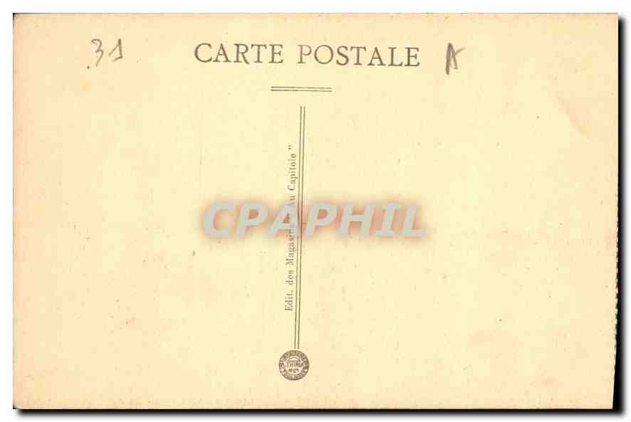 Toulouse — Vue sur la Garonne au pont St-Michel — Éditeur des Magasins du Capitole — Verso