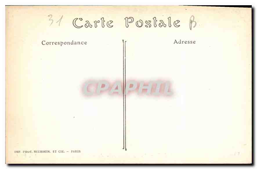 CPA Toulouse Vue generale prise de la Dalbade  — Verso