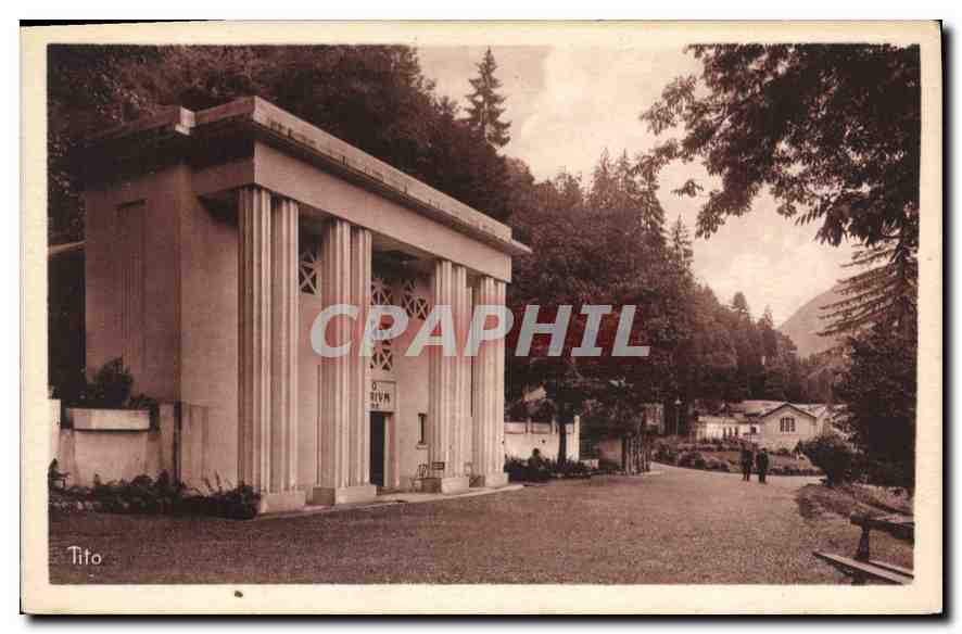CPA Luchon Le Parc des Quinconces Le Vaporarium la Buvette du Pre et l'Etablissement Thermal 