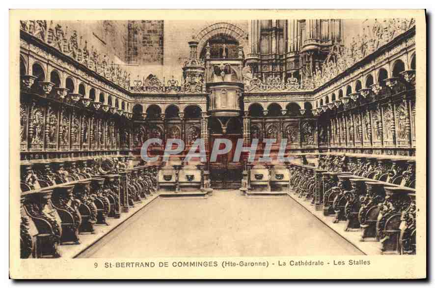 CPA St Bertrand de Comminges Hte Garonne La Cathedrale Les Stalles 