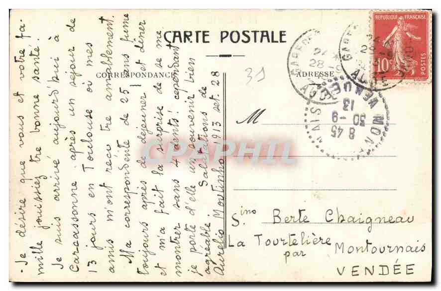 Toulouse — Basilique Saint-Sernin — Édition Jeanne d'Arc, n°65 — Verso