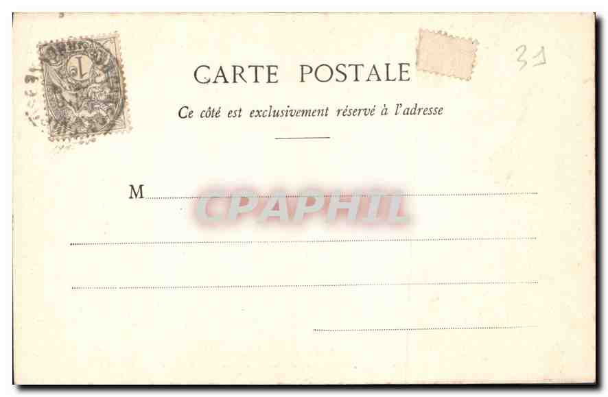 CPA Toulouse Cour de l'Hotel de Lasbordes  — Verso