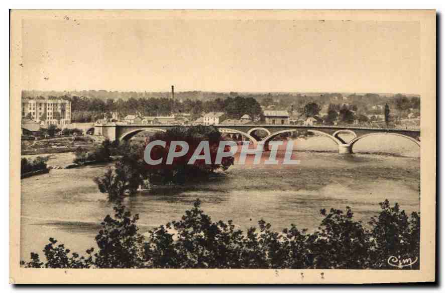 Toulouse — Vue générale sur la Garonne — Héliogravure C. Palandry