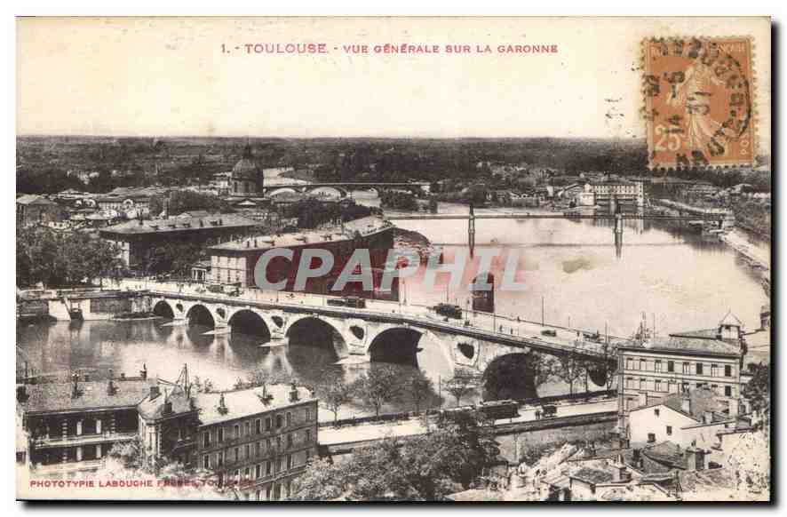 CPA Toulouse Vue generale sur la Garonne 