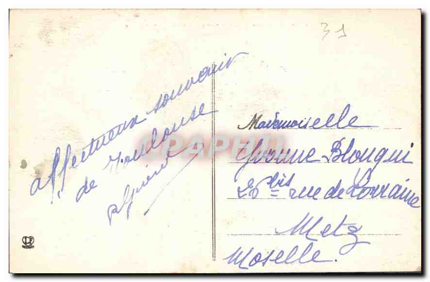 CPA Toulouse Vue generale sur la Garonne  — Verso