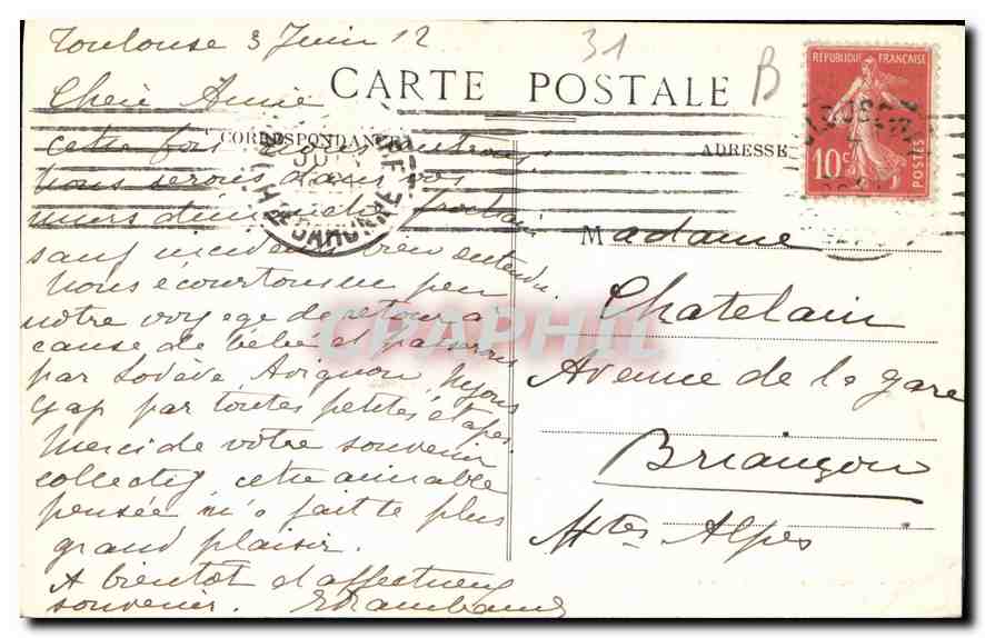 CPA Toulouse Vue generale de St Pierre  — Rückseite