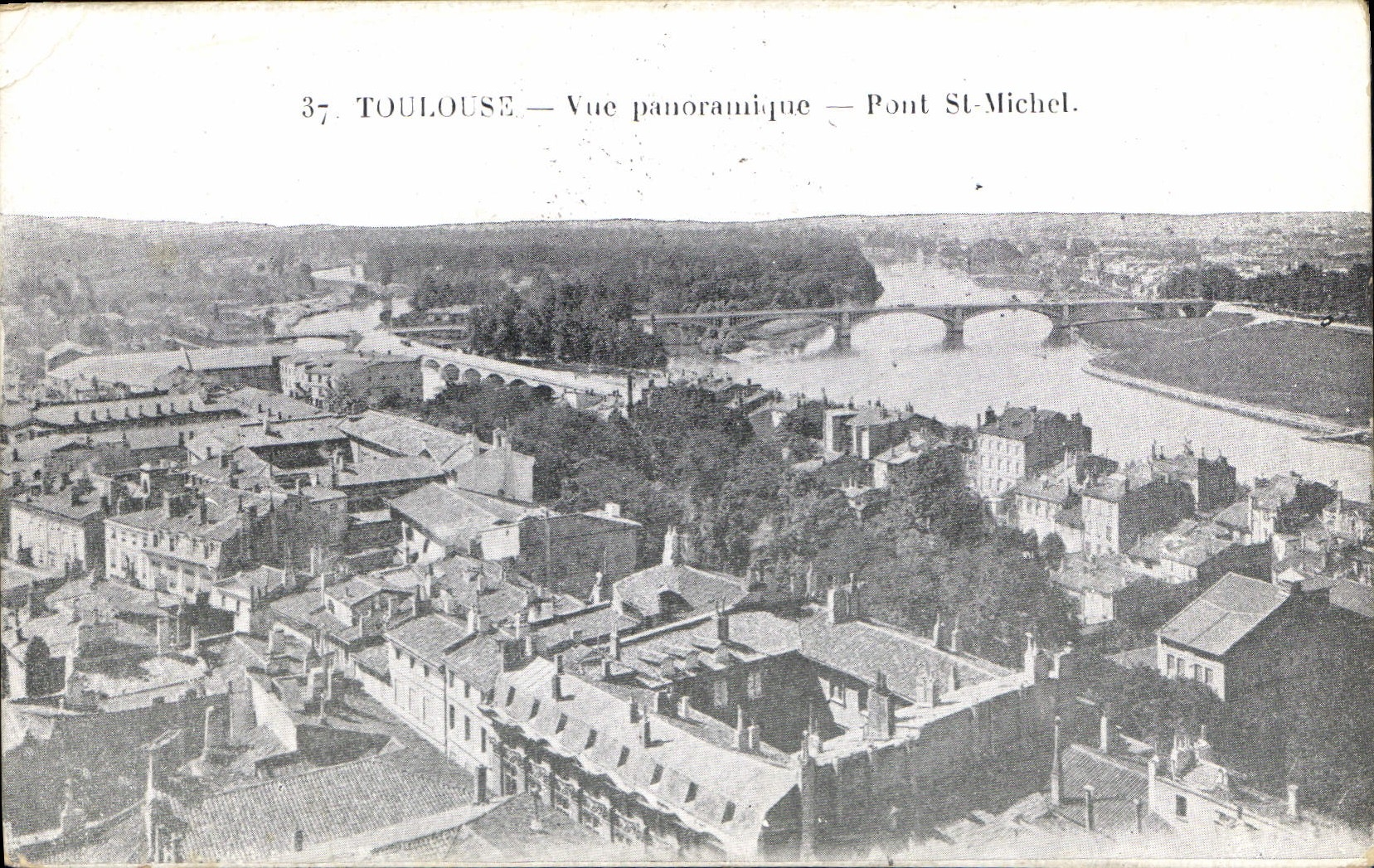 CPA Toulouse Vue Panoramique Pont St Michel 