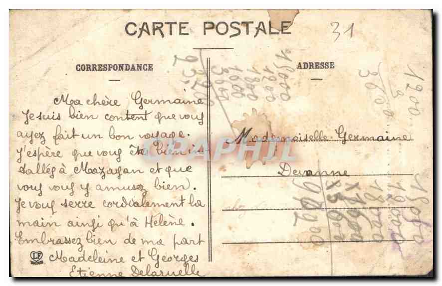 CPA Toulouse Le Capitole Rue Rosace Le Donjon ou Tour des Archives  — Verso